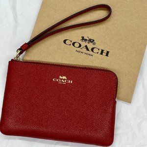 BRAND NEW Dark Red COACH Wristlet